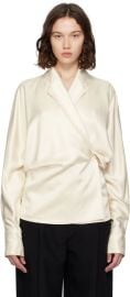 Off White Wrap Blouse at ssense
